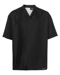 Мужская черная футболка с v-образным вырезом от Low Brand
