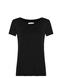 Женская черная футболка с v-образным вырезом от Lygia & Nanny