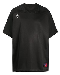 Мужская черная футболка с v-образным вырезом от Martine Rose