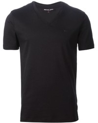 Мужская черная футболка с v-образным вырезом от Michael Kors