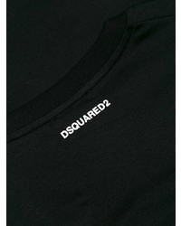 Мужская черная футболка с v-образным вырезом от DSQUARED2