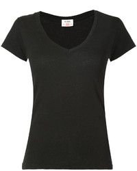 Женская черная футболка с v-образным вырезом от RE/DONE