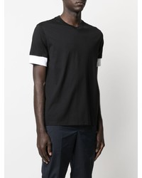 Мужская черная футболка с v-образным вырезом от Neil Barrett