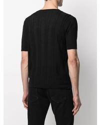 Мужская черная футболка с v-образным вырезом от Saint Laurent