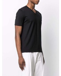 Мужская черная футболка с v-образным вырезом от Fedeli