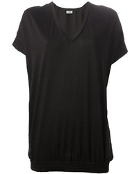 Женская черная футболка с v-образным вырезом от Sonia Rykiel