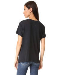 Женская черная футболка с v-образным вырезом от Current/Elliott