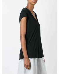 Женская черная футболка с v-образным вырезом от James Perse