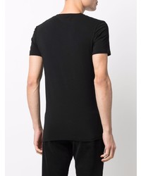 Мужская черная футболка с v-образным вырезом от Ermenegildo Zegna