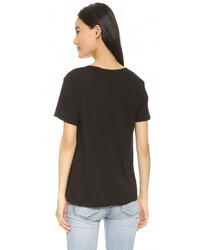 Женская черная футболка с v-образным вырезом от Splendid