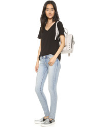 Женская черная футболка с v-образным вырезом от Splendid