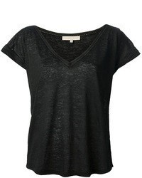 Женская черная футболка с v-образным вырезом от Vanessa Bruno