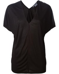 Женская черная футболка с v-образным вырезом от Vince