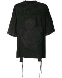 Женская черная футболка с вышивкой от Kokon To Zai