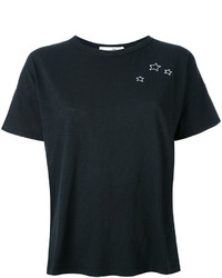 Женская черная футболка с вышивкой от Rag & Bone