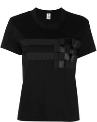 Женская черная футболка с геометрическим рисунком от Comme des Garcons