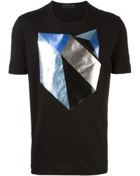 Мужская черная футболка с геометрическим рисунком от Diesel Black Gold