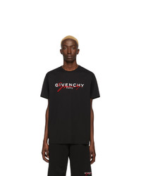 Мужская черная футболка с длинным рукавом с вышивкой от Givenchy