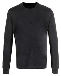 Мужская черная футболка с длинным рукавом с вышивкой от Givenchy