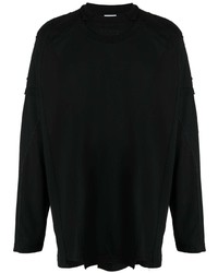 Мужская черная футболка с длинным рукавом с вышивкой от Vetements