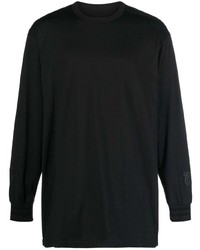 Мужская черная футболка с длинным рукавом с вышивкой от Y-3
