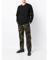 Мужская черная футболка с длинным рукавом с принтом от AAPE BY A BATHING APE