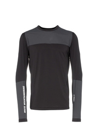Мужская черная футболка с длинным рукавом с принтом от Adidas By White Mountaineering