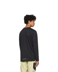 Мужская черная футболка с длинным рукавом с принтом от Nike