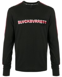 Мужская черная футболка с длинным рукавом с принтом от Blackbarrett