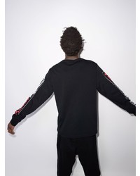 Мужская черная футболка с длинным рукавом с принтом от Vision Street Wear