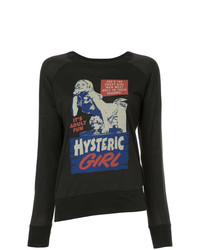 Женская черная футболка с длинным рукавом с принтом от Hysteric Glamour