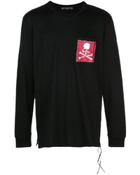 Мужская черная футболка с длинным рукавом с принтом от Mastermind Japan