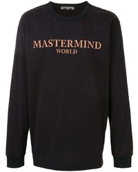 Мужская черная футболка с длинным рукавом с принтом от Mastermind World