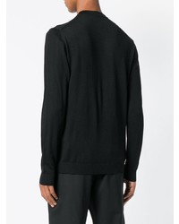 Мужская черная футболка с длинным рукавом с принтом от Versace Collection