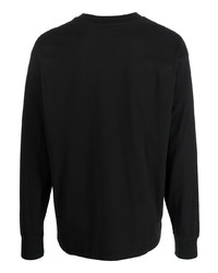 Мужская черная футболка с длинным рукавом с принтом от Levi's