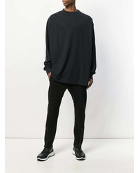 Мужская черная футболка с длинным рукавом с принтом от Unravel Project