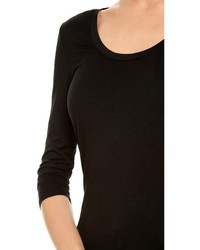 Женская черная футболка с длинным рукавом от Three Dots