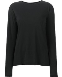 Женская черная футболка с длинным рукавом от 6397