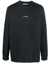 Мужская черная футболка с длинным рукавом от Acne Studios