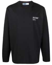 Мужская черная футболка с длинным рукавом от AFFIX