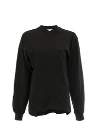 Женская черная футболка с длинным рукавом от Aganovich