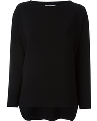 Женская черная футболка с длинным рукавом от Alberto Biani