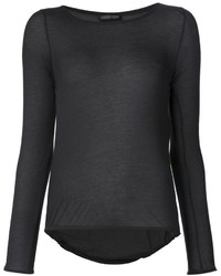 Женская черная футболка с длинным рукавом от Alexandre Plokhov