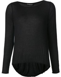 Женская черная футболка с длинным рукавом от Alexandre Plokhov