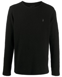 Мужская черная футболка с длинным рукавом от AllSaints