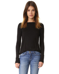 Женская черная футболка с длинным рукавом от ATM Anthony Thomas Melillo