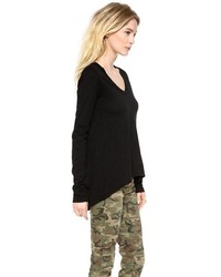 Женская черная футболка с длинным рукавом от Wilt