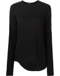 Женская черная футболка с длинным рукавом от Bassike