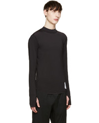 Мужская черная футболка с длинным рукавом от Satisfy