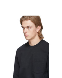 Мужская черная футболка с длинным рукавом от Helmut Lang